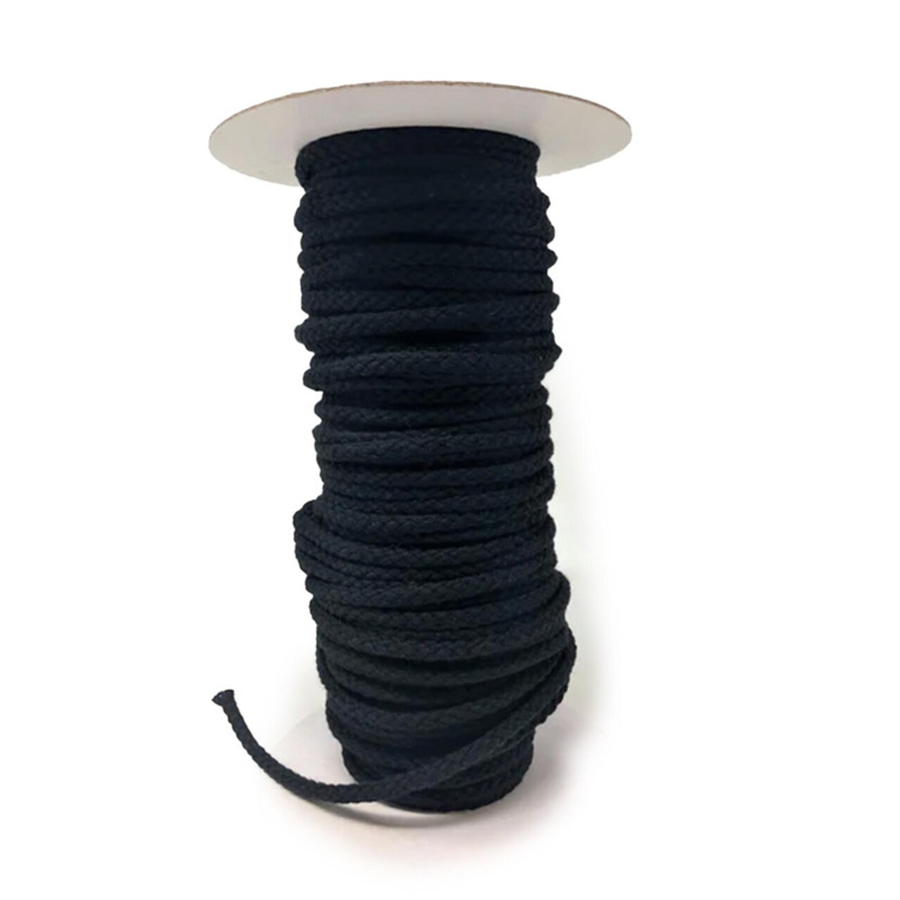 1/4 Inch Round Polyester Drawstring Cord Black White By the Yard